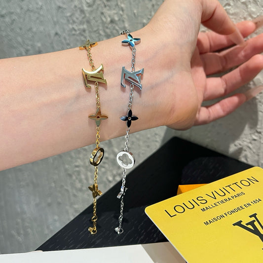 Multi-Charm Chain Bracelet - Gold & Silver