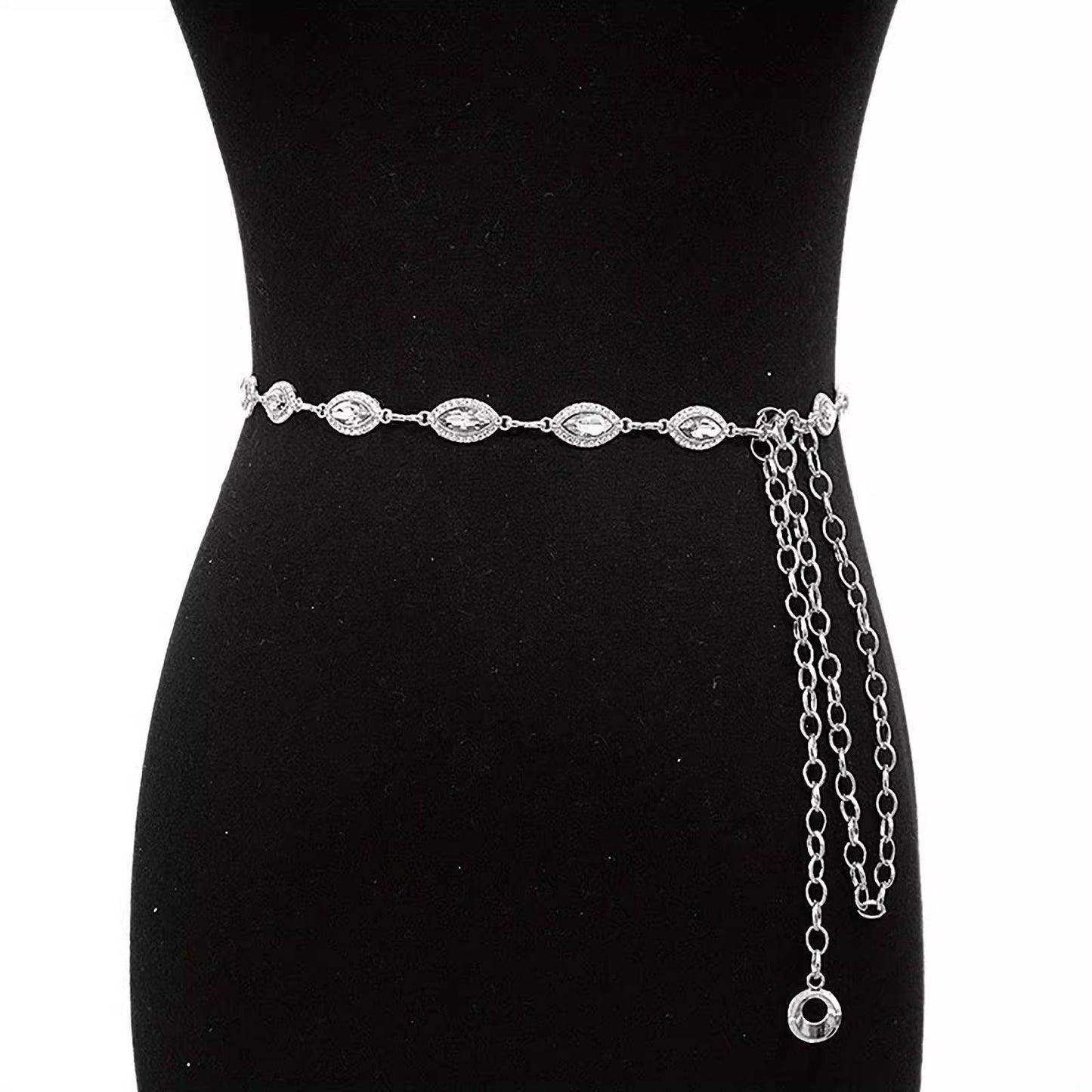 Marquise Crystal Chain Belt | Rhinestone Waist Chain Jewelry