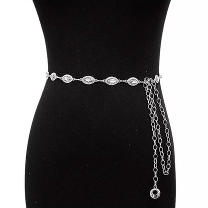 Marquise Crystal Chain Belt | Rhinestone Waist Chain Jewelry