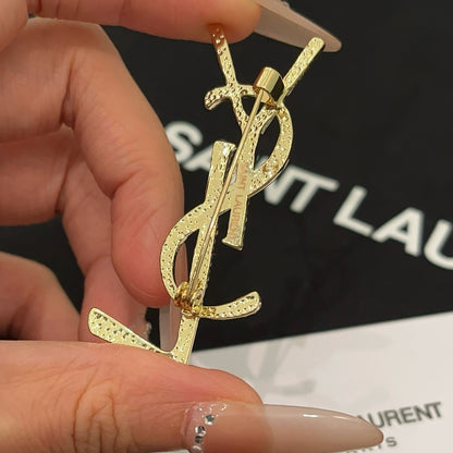 Monogram Crystal Brooch | Gold-Tone Letter Pin