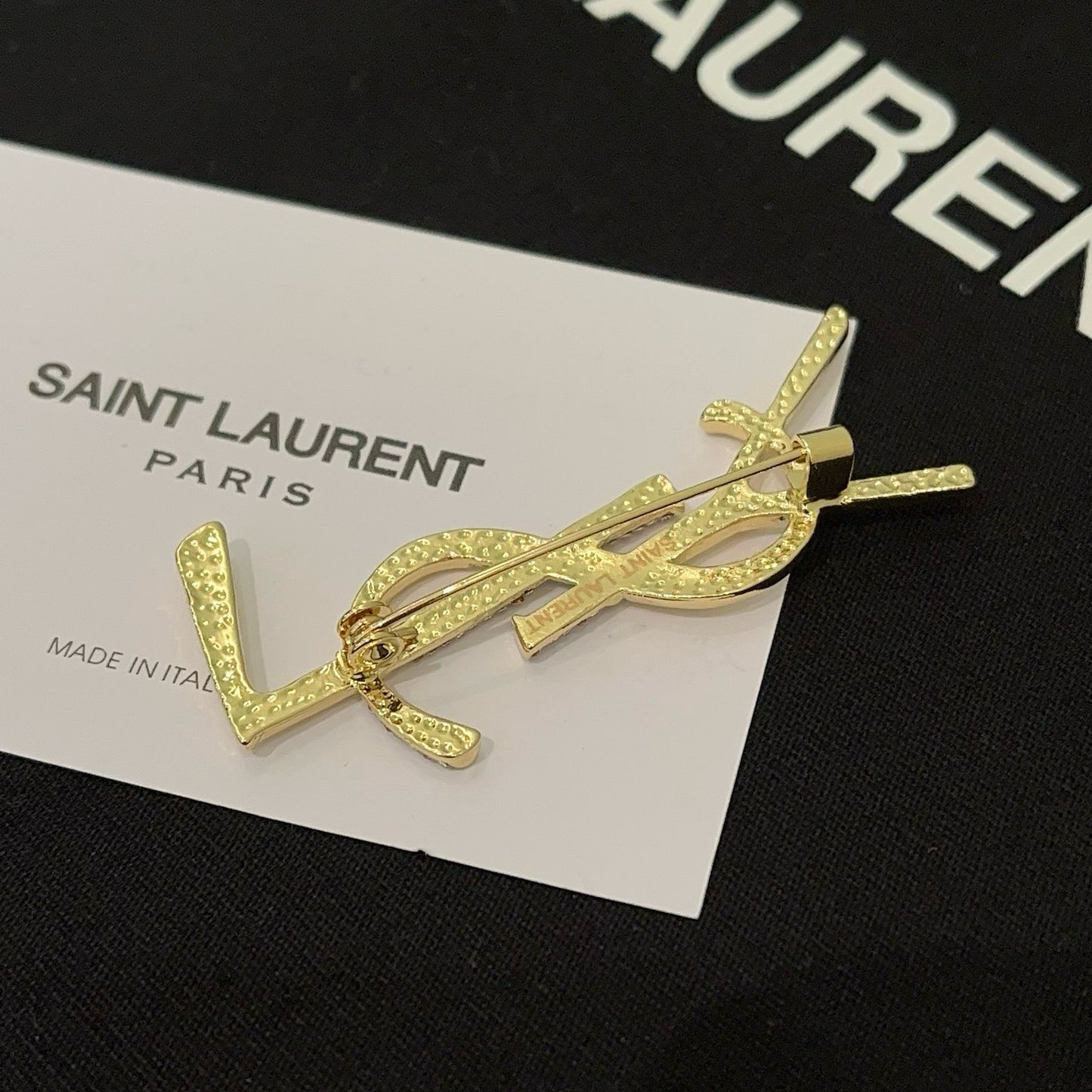 Monogram Crystal Brooch | Gold-Tone Letter Pin