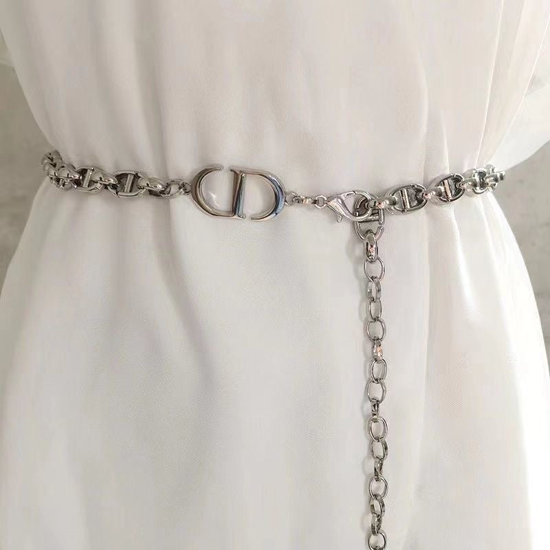 Double Tassel Chain Waist Belt | Gold-Tone