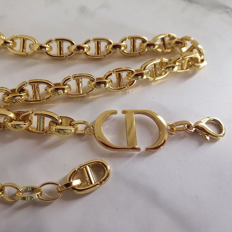 Double Tassel Chain Waist Belt | Gold-Tone