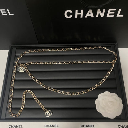 Crystal Double Ring Charm Chain Waist Belt